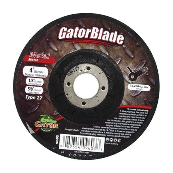 Gator Grit 9603 4 x 012 x 064 in Metal Grinding Wheel White 6406698